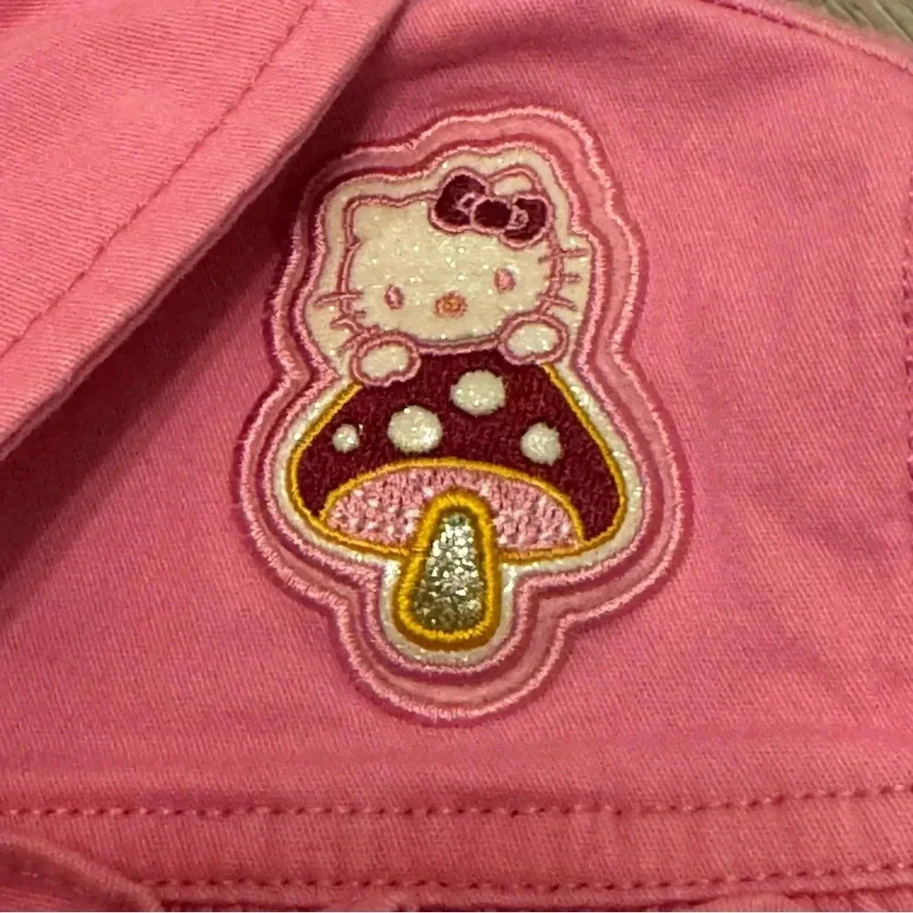 Hello Kitty Snap Button Closure Long Sleeve Denim Jacket Girl's Size 6 - Picture 4 of 9